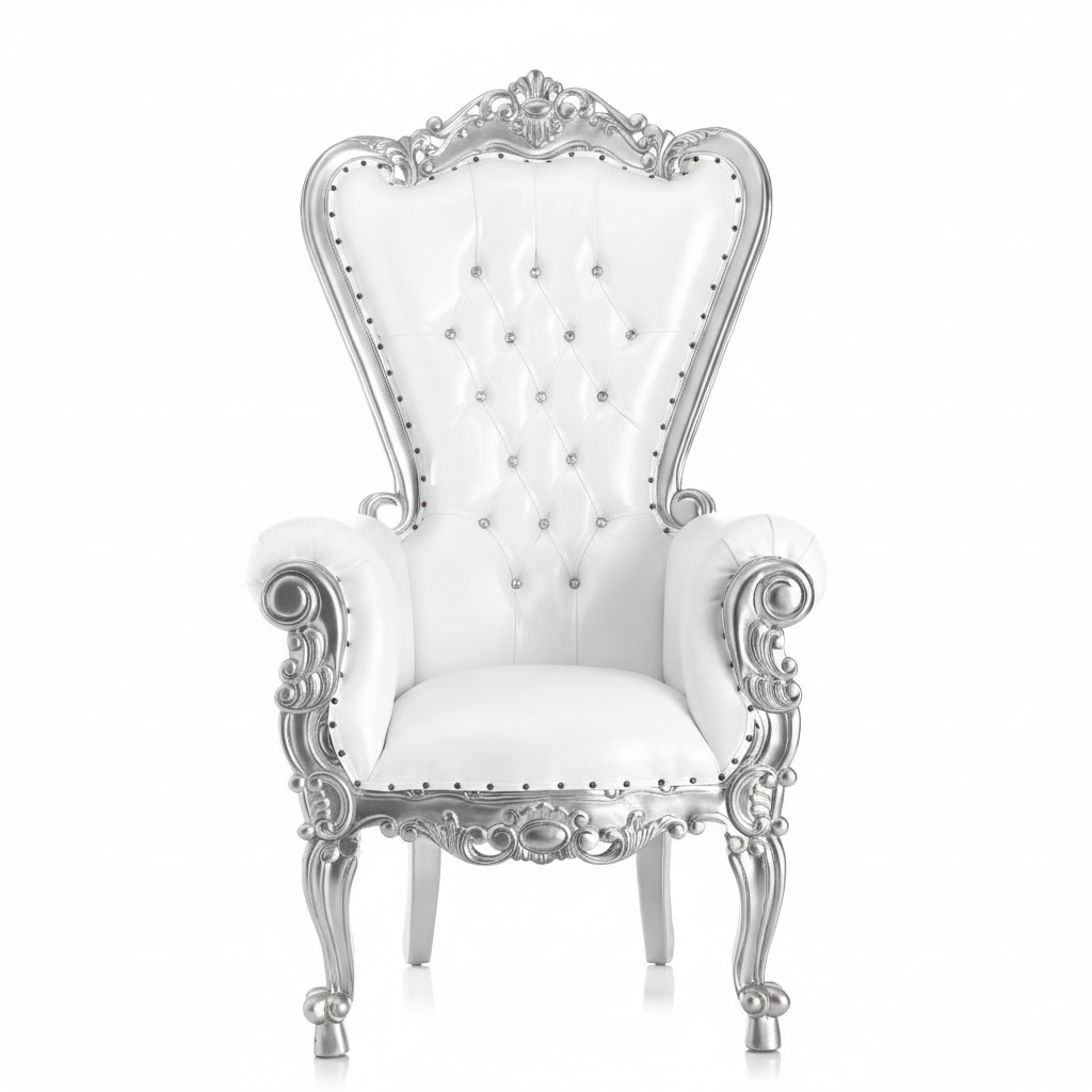 Throne Chair Silver rental,Throne chair rental Lodi, Silver throne chair hire, Luxury event seating Lodi, Party rentals Lodi CA, Special event chair rental, Photo booth props Lodi, Quinceañera throne chair, Wedding chair rental Lodi