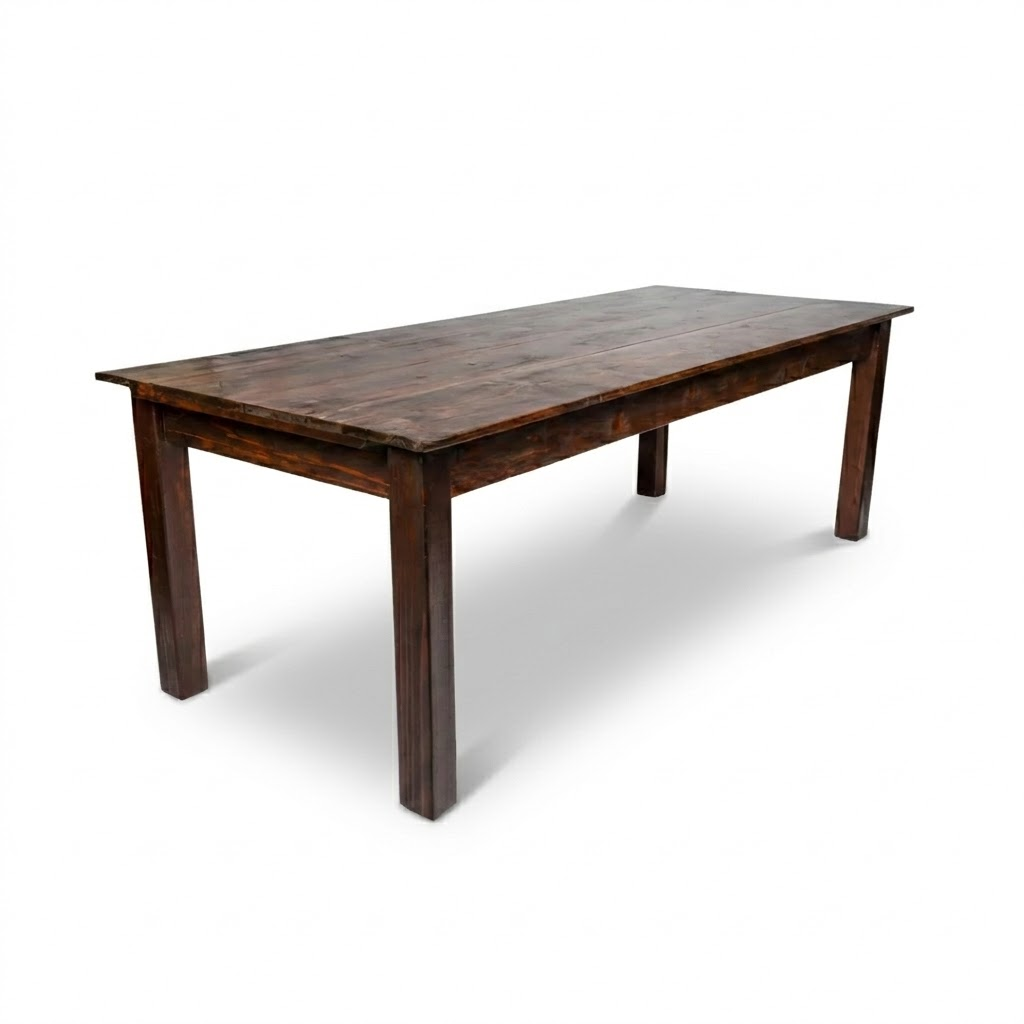 Farm Table 8FT rental Lodi, rustic wedding rentals Lodi, farmhouse table hire Lodi, event furniture Lodi, party table rental Lodi, wooden farm table Lodi, vintage event rentals Lodi, long table rental Lodi, Lodi party supplies