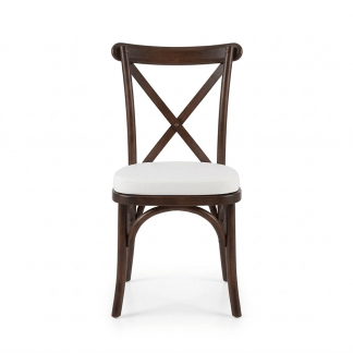 Brown Crossback Chair rental, Lodi event rentals, rustic wedding chairs, crossback chair hire Lodi, vintage event seating, party chair rentals Lodi, elegant dining chairs, farm table chair rental, event decor Lodi