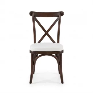 Brown Crossback Chair rental, Lodi event rentals, rustic wedding chairs, crossback chair hire Lodi, vintage event seating, party chair rentals Lodi, elegant dining chairs, farm table chair rental, event decor Lodi