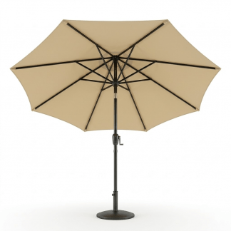Beige Market Umbrella rental, outdoor umbrella rental Lodi, patio umbrella hire California, event shade solution, cream market umbrella rental, garden umbrella for events, sun protection canopy, cafe umbrella rental, elegant outdoor decor