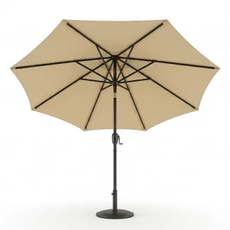 Beige Market Umbrella rental, outdoor umbrella rental Lodi, patio umbrella hire California, event shade solution, cream market umbrella rental, garden umbrella for events, sun protection canopy, cafe umbrella rental, elegant outdoor decor